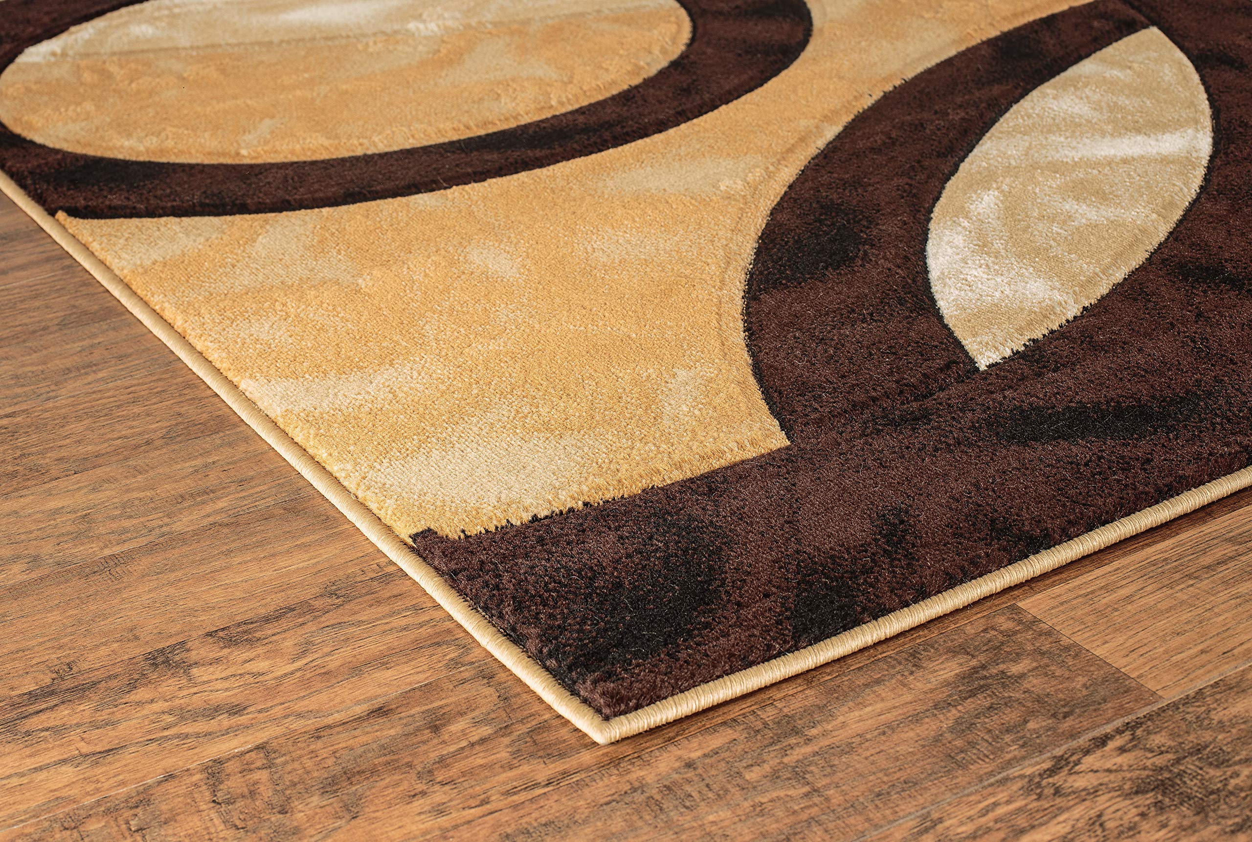 Foto 5 pulgar | Alfombra Glory Rugs Círculos Marrones 120 X 180 cm - Venta Internacional