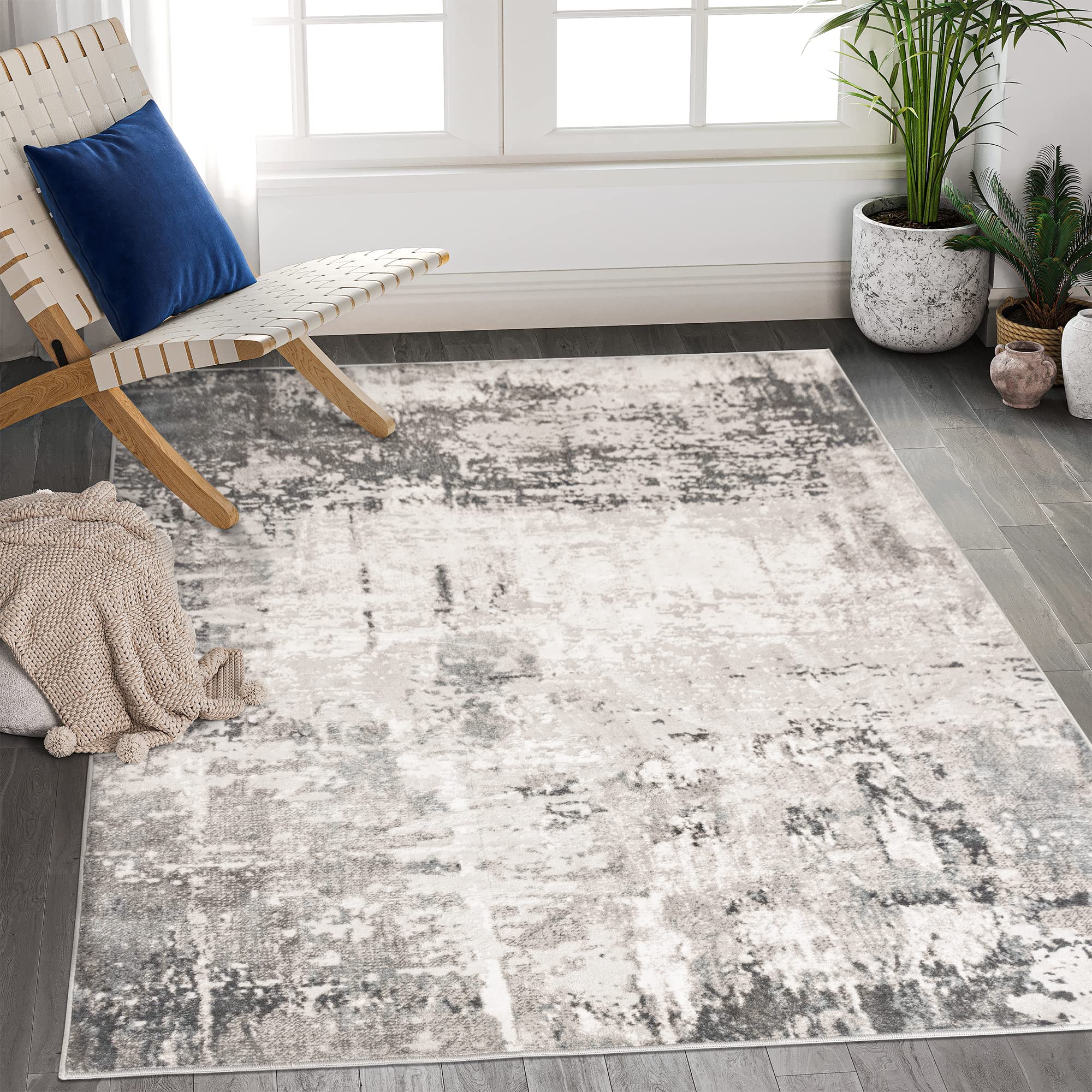 Alfombra Lavable Art&tuft, Diseño Abstracto, 240 X 300 Cm, Antideslizante - Venta Internacional. $6,275