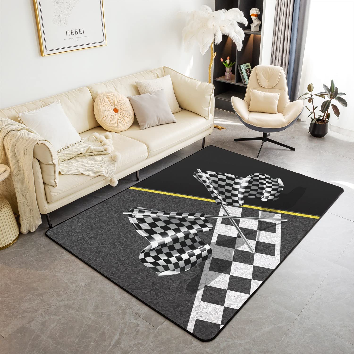 Foto 2 pulgar | Bandera Area Rug Castle Fairy Race Car De 100 Cm X 150 Cm - Venta Internacional.
