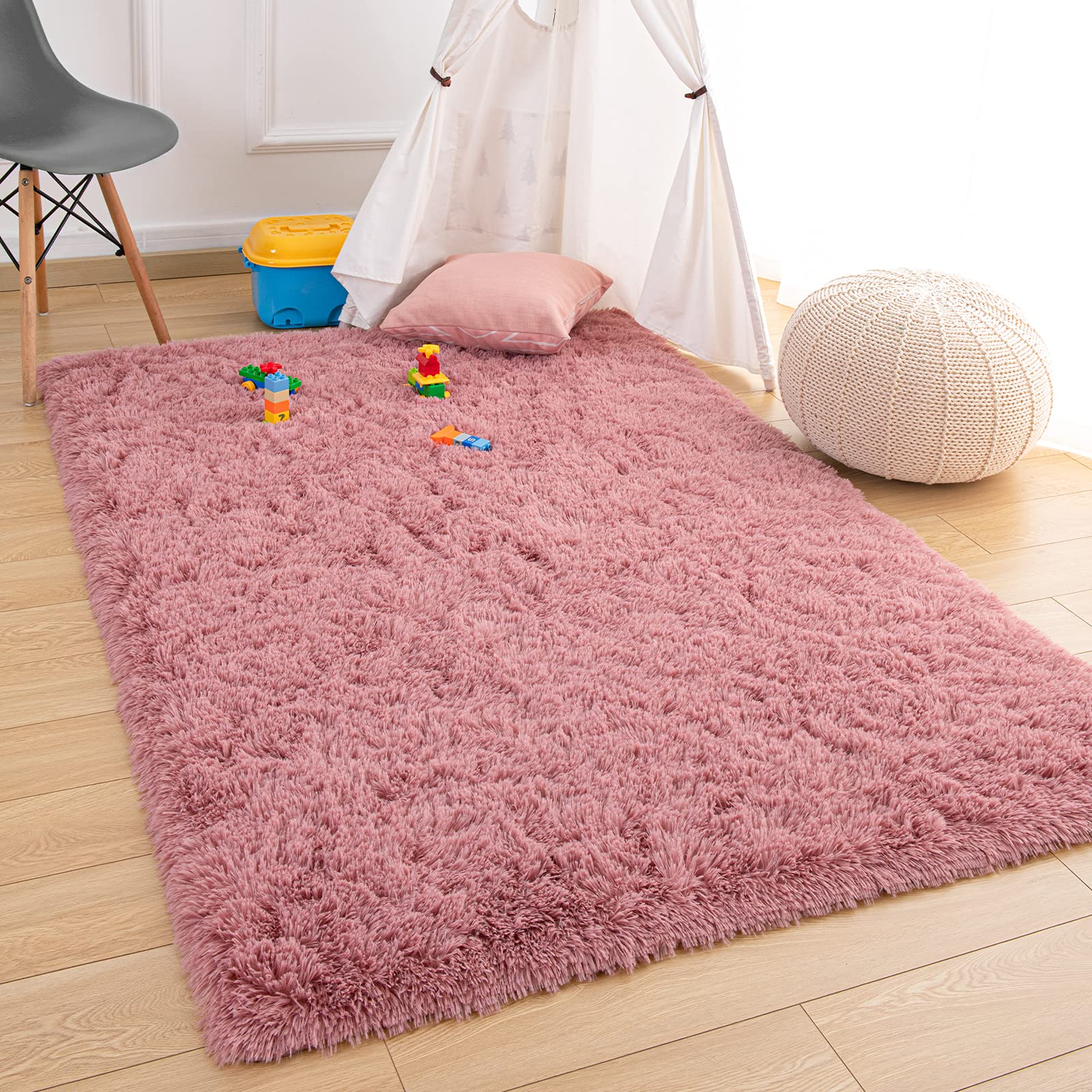 Foto 4 pulgar | Alfombra Ompaa Fluffy Super Soft Fuzzy Para Dormitorio Y Sala De Estar - Venta Internacional.