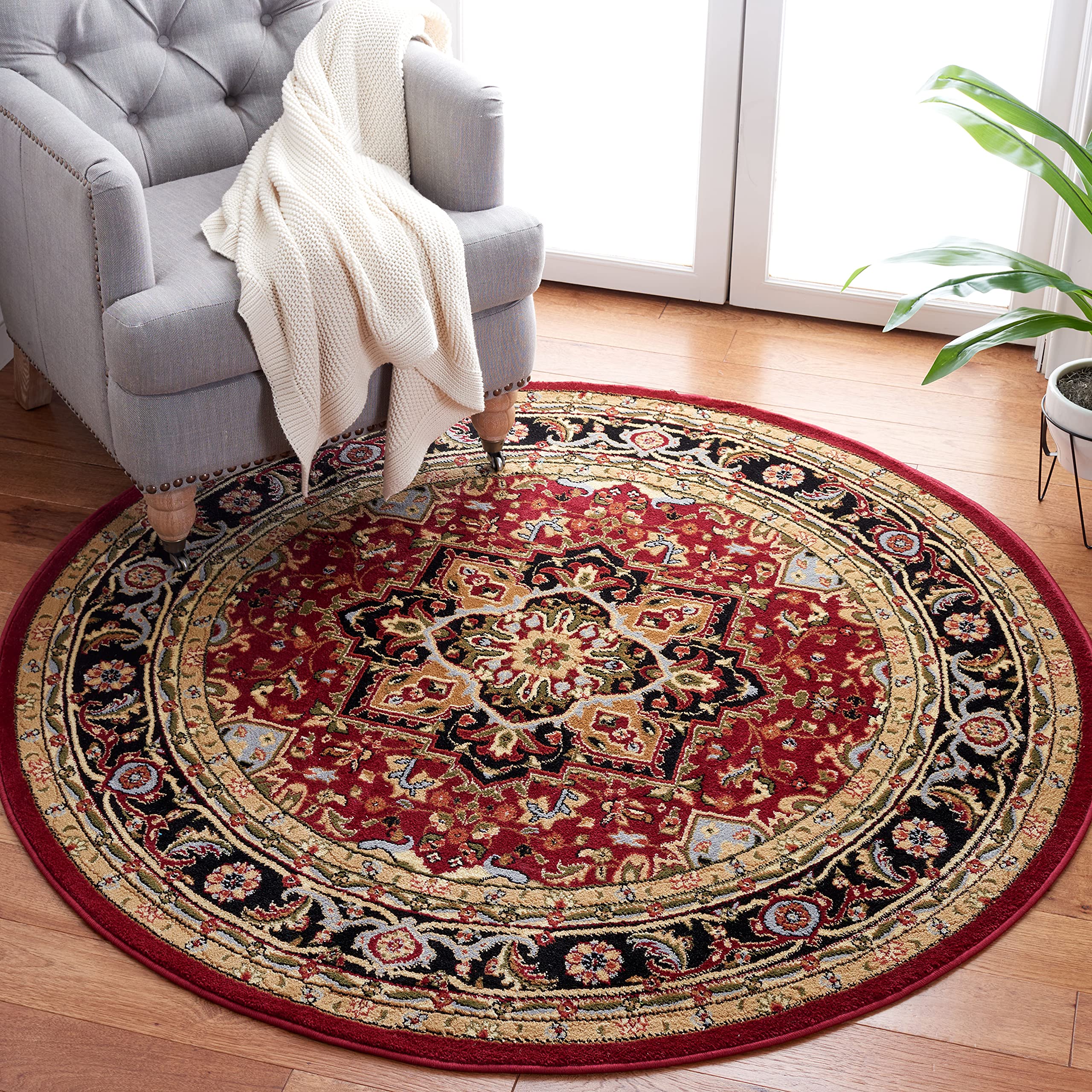 Foto 3 pulgar | Alfombra Safavieh Lyndhurst Colección Roja y Negra 100 cm - Venta Internacional