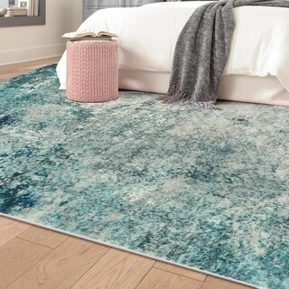 Foto 2 | Alfombra Lahome, Moderna, Abstracta, 200 X 250 Cm, Color Azul Y Gris - Venta Internacional.