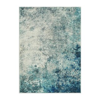 Foto 7 | Alfombra Lahome, Moderna, Abstracta, 200 X 250 Cm, Color Azul Y Gris - Venta Internacional.