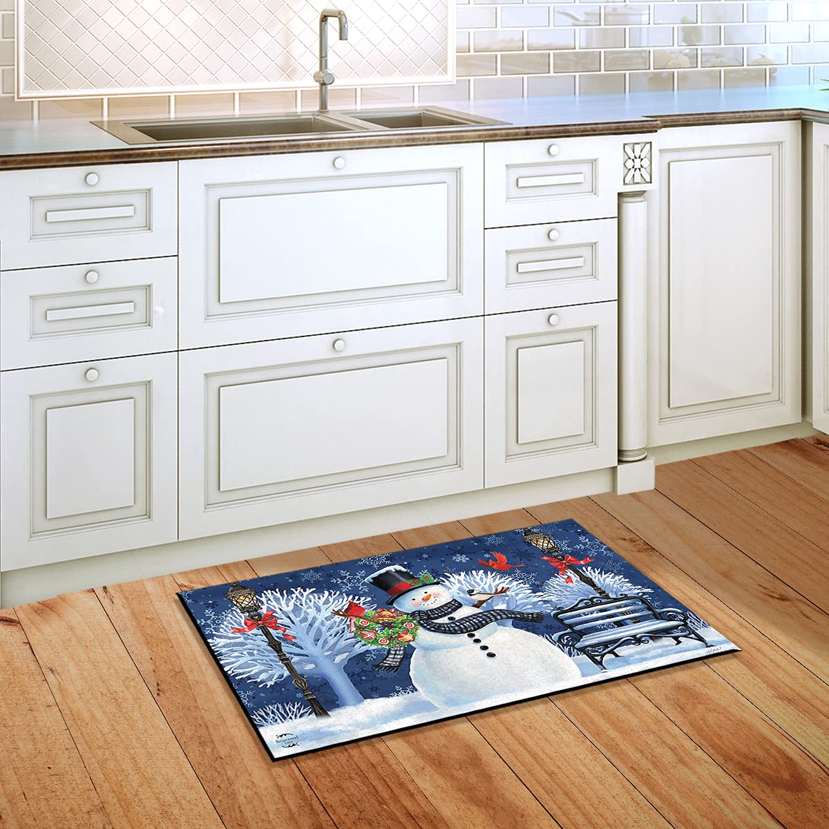 Foto 4 pulgar | Felpudo Briarwood Lane Snowman Holiday Cheer Christmas 30 X 45 Cm - Venta Internacional.