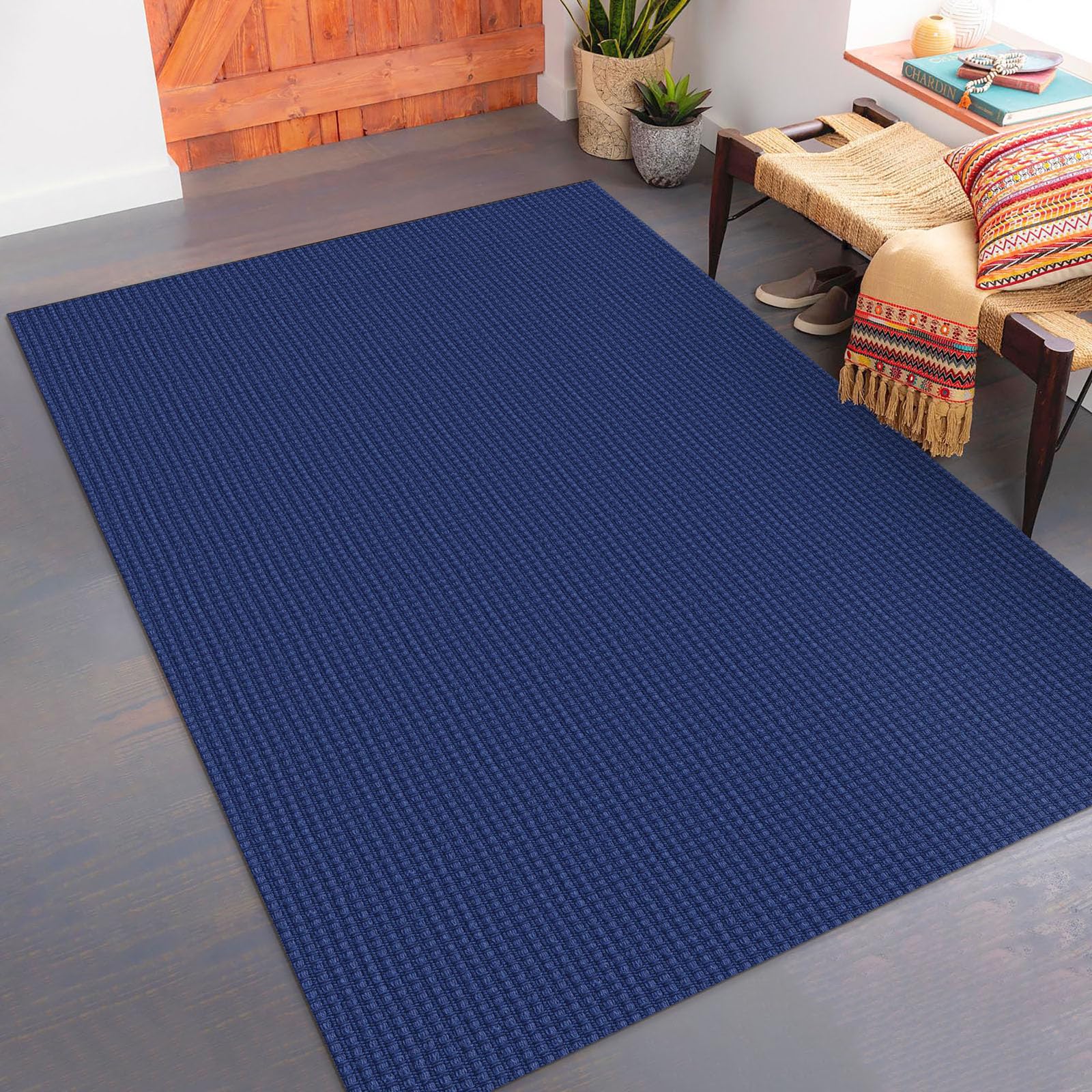 Foto 8 pulgar | Alfombra Iohouze Antideslizante 90x150 Cm Azul - Venta Internacional