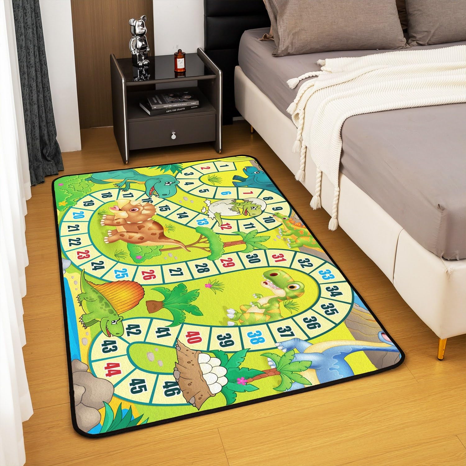 Foto 5 pulgar | Area Rug Castle, Mapa Con Números De Hadas, Bonito Dinosaurio, 100 Cm X 150 Cm - Venta Internacional.