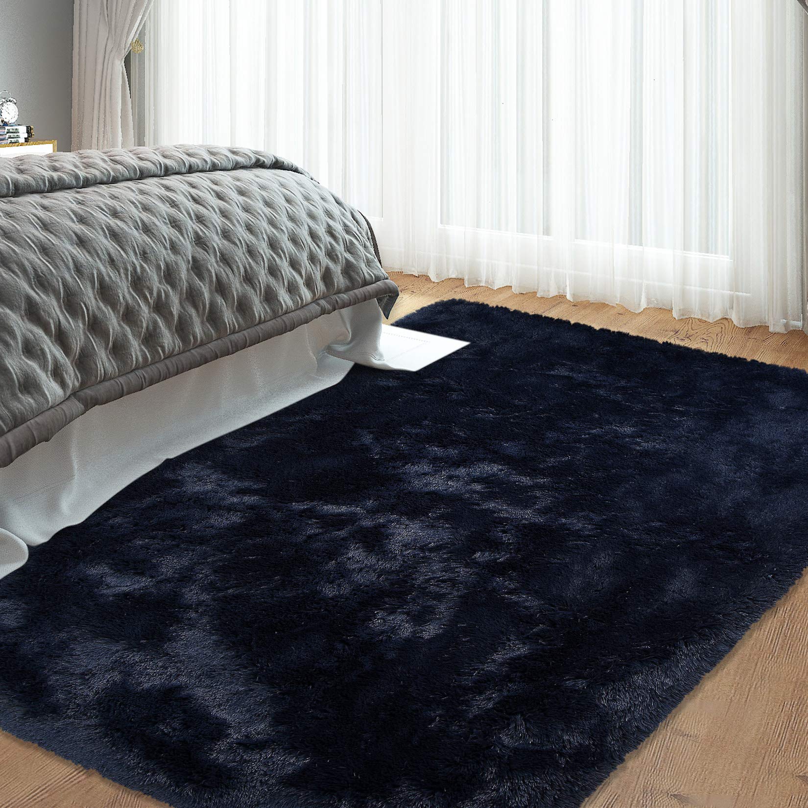 Foto 3 pulgar | Alfombra Caromio Azul Marino Extra Grande De 240 Cm X 300 Cm, Ultrasuave - Venta Internacional.