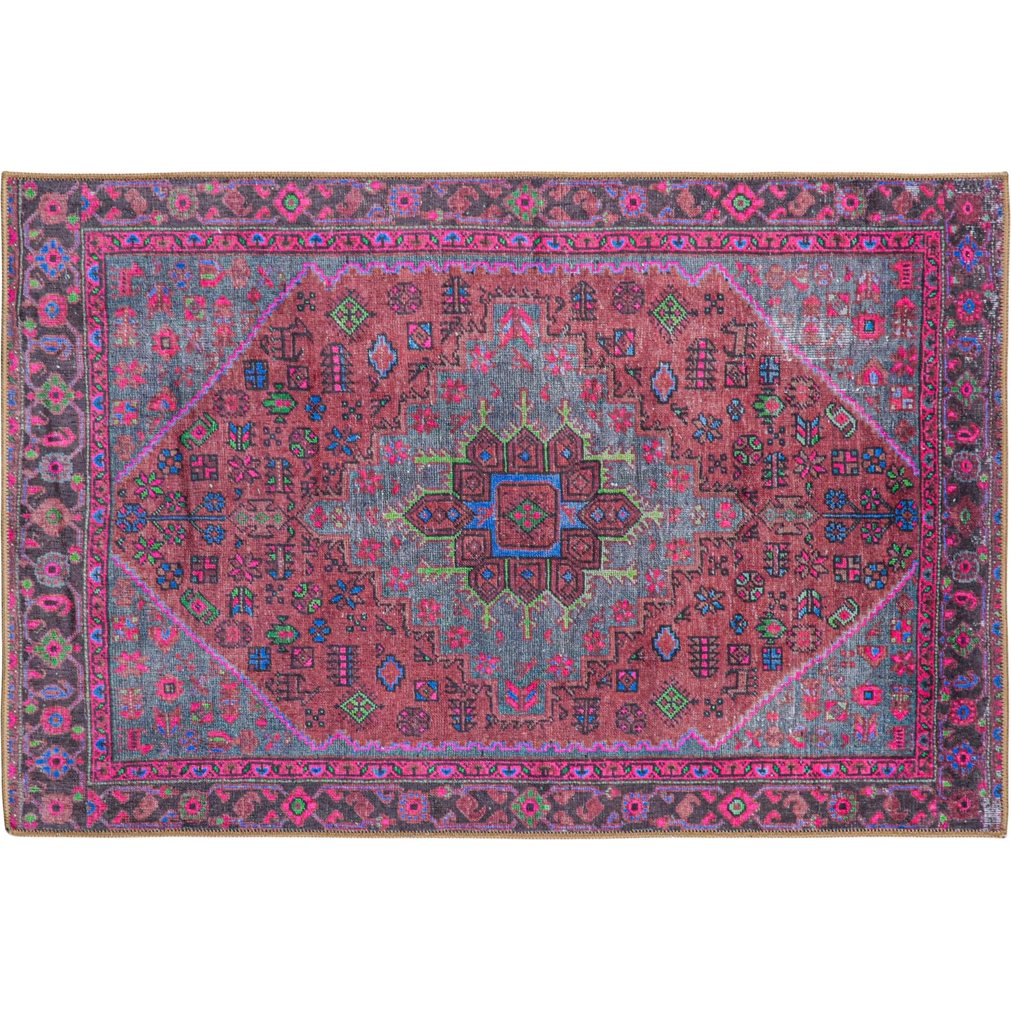 Foto 6 pulgar | Alfombra Turca Lavable Con Estampado Digital, Color Morado, 60 X 90 Cm - Venta Internacional.