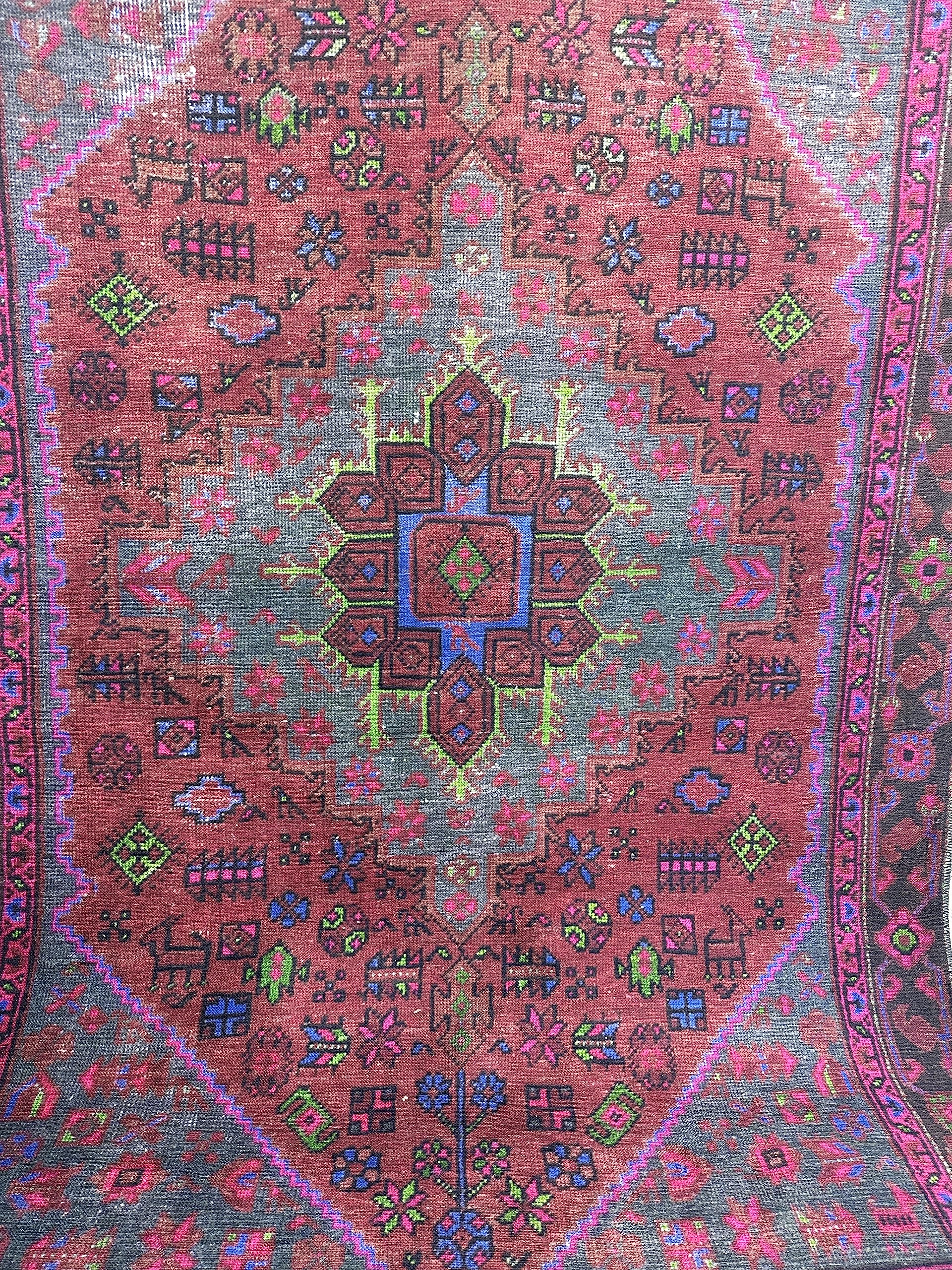 Foto 7 pulgar | Alfombra Turca Lavable Con Estampado Digital, Color Morado, 60 X 90 Cm - Venta Internacional.