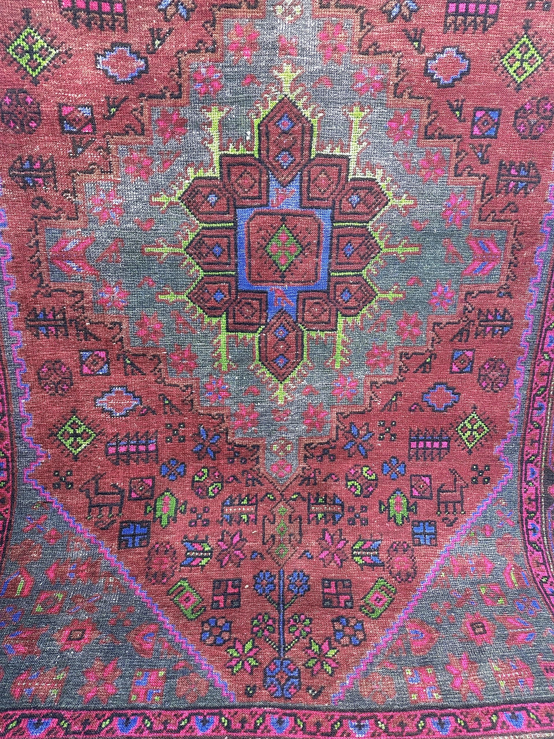 Foto 7 | Alfombra Turca Lavable Con Estampado Digital, Color Morado, 60 X 90 Cm - Venta Internacional.