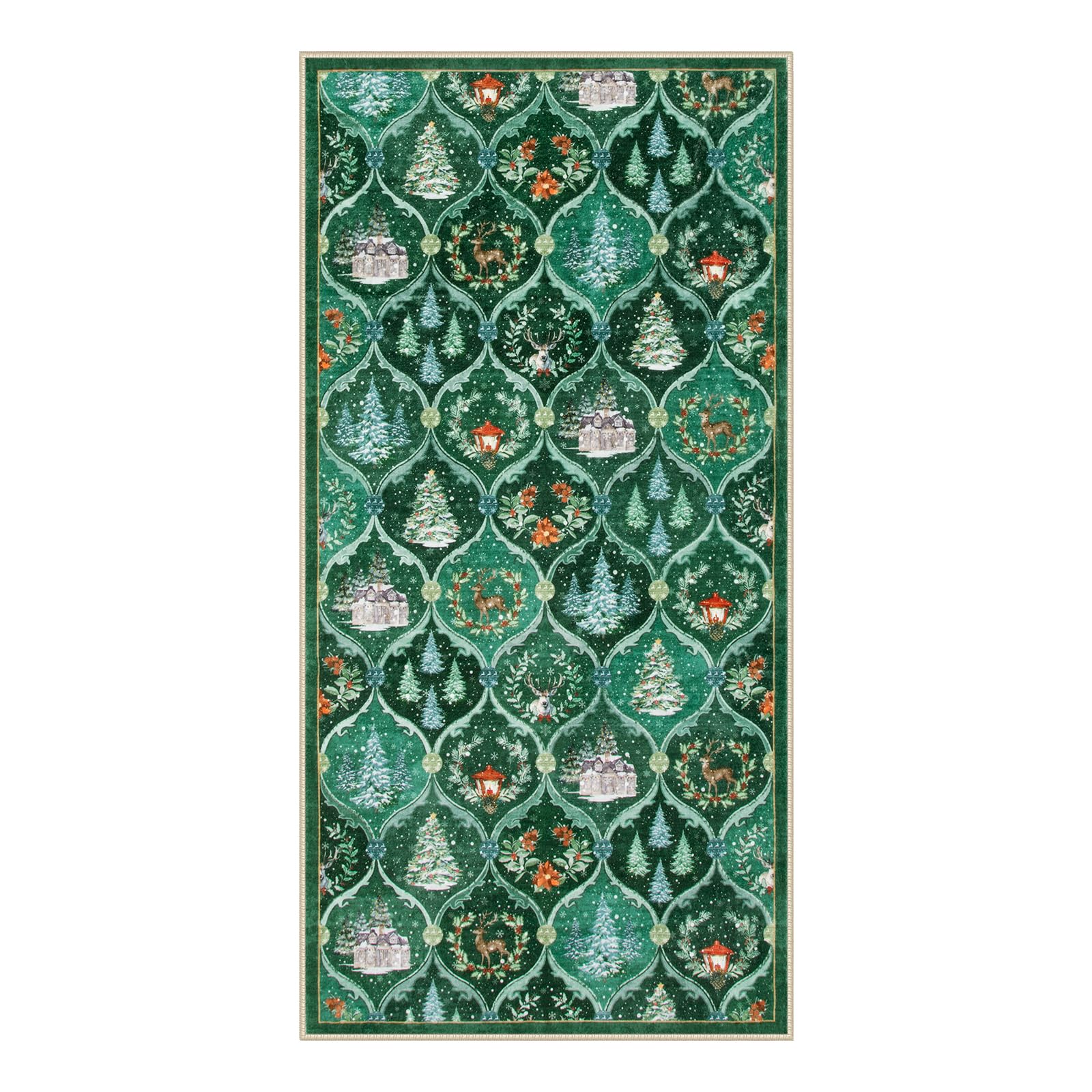 Foto 8 pulgar | Alfombra Navideña Lahome Moroccan Trellis, 60 X 120 Cm, Color Verde - Venta Internacional.