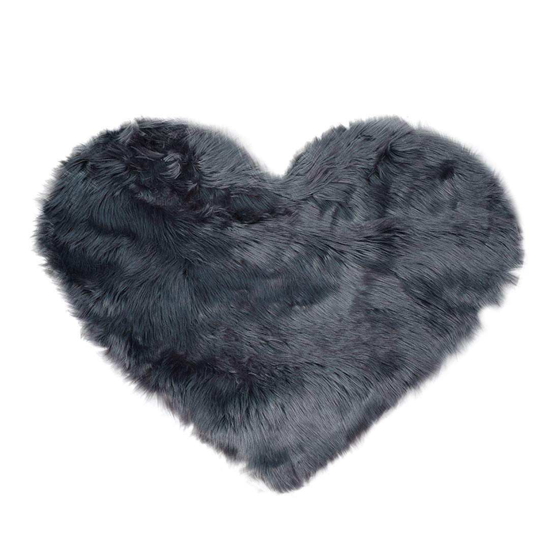 Foto 2 pulgar | Alfombra Gris Uxcell de Corazón-Venta Internacional