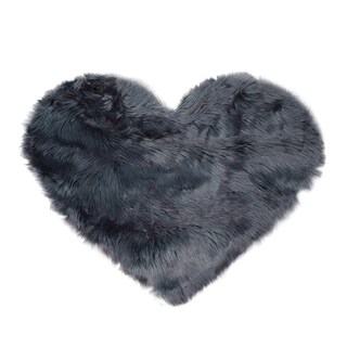 Foto 1 | Alfombra Gris Uxcell de Corazón-Venta Internacional