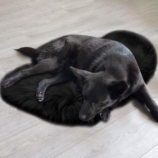 Foto 3 | Alfombra Mudder Negra de Piel Sintética en Forma de Corazón 30 X 40 cm 2 Piezas - Venta Internacional