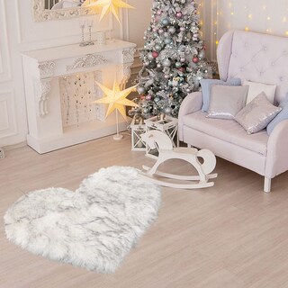 Foto 3 | Alfombra Blanca Uxcell de Corazón-Venta Internacional