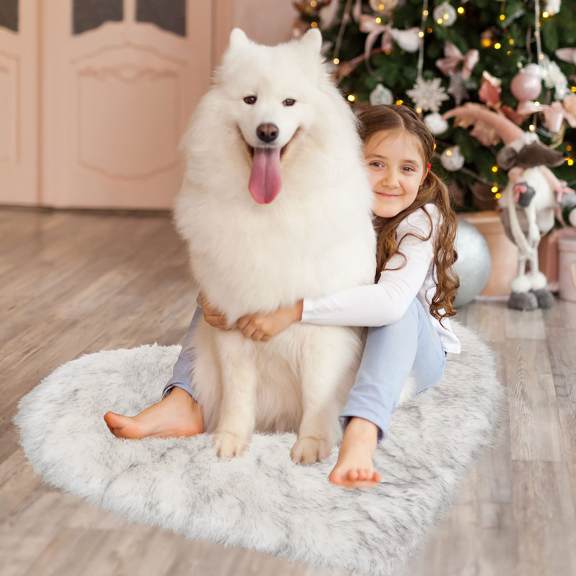 Foto 5 pulgar | Alfombra Blanca Uxcell de Corazón-Venta Internacional