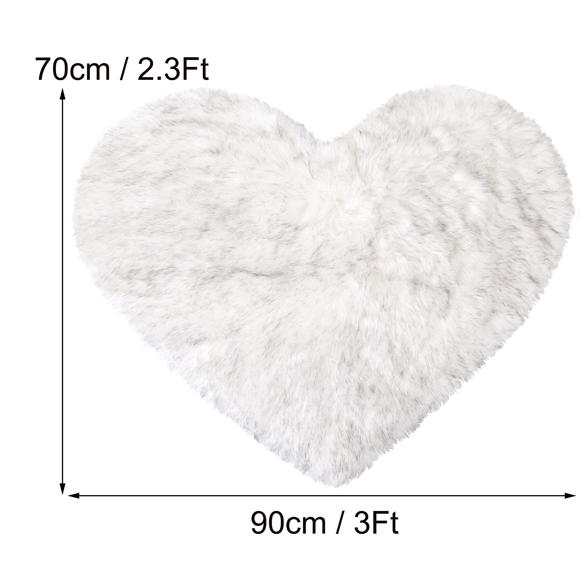 Foto 8 pulgar | Alfombra Blanca Uxcell de Corazón-Venta Internacional