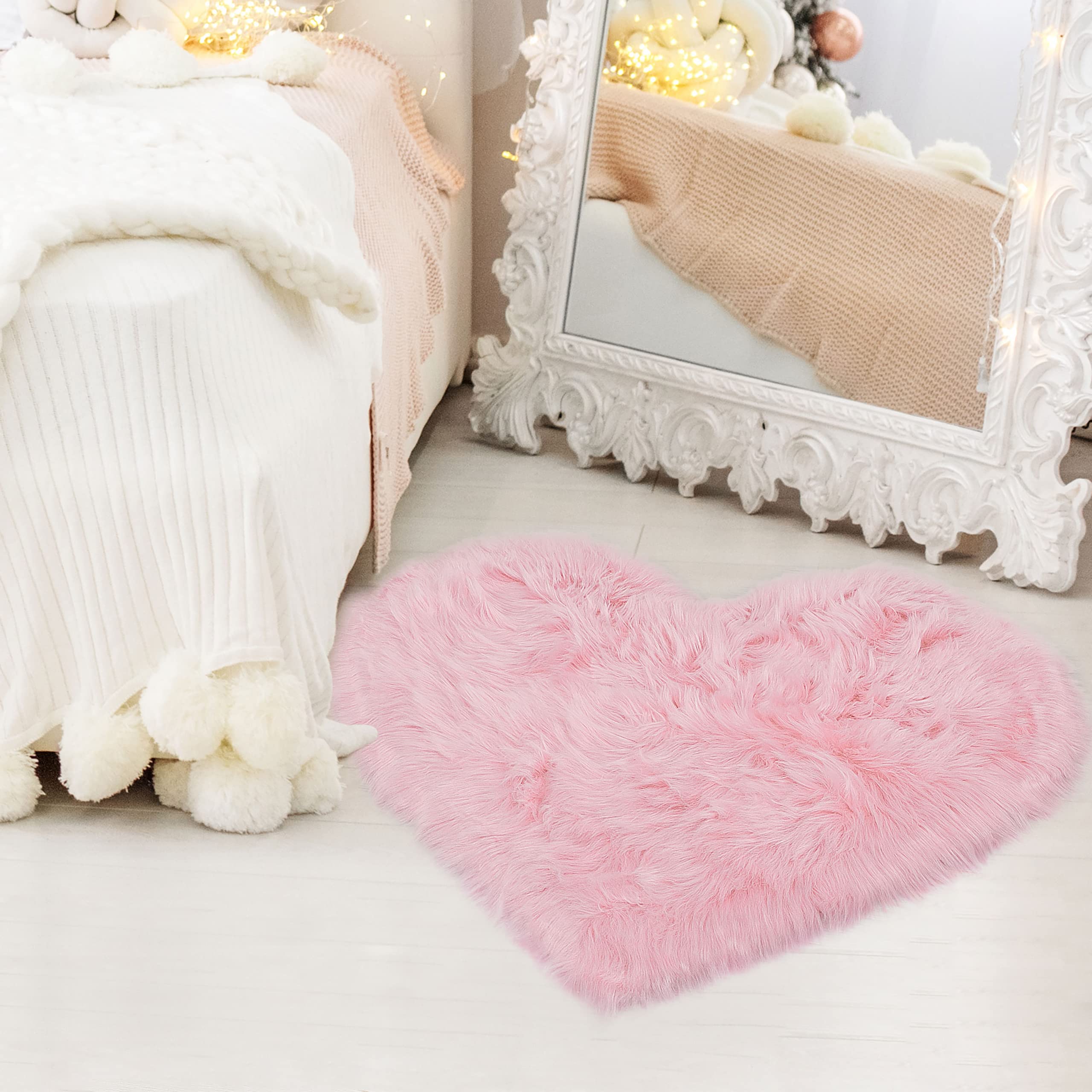 Foto 3 pulgar | Alfombra Rosa Uxcell de Corazón-Venta Internacional