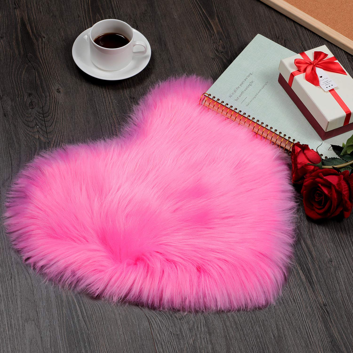 Foto 3 pulgar | Alfombra Mudder Rosa de Piel Sintética en Forma de Corazón 30 X 40 cm 2 Piezas - Venta Internacional