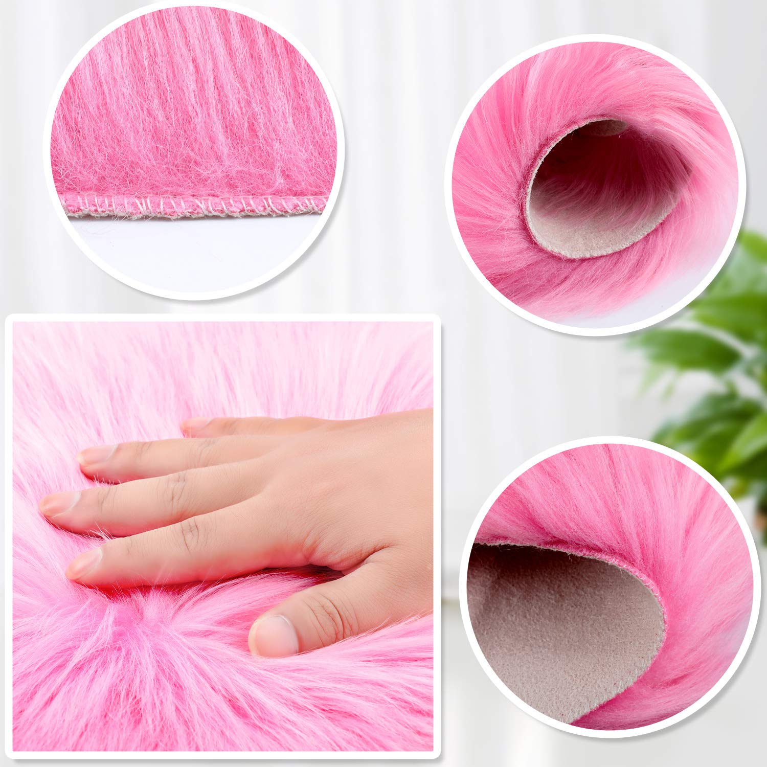 Foto 8 pulgar | Alfombra Mudder Rosa de Piel Sintética en Forma de Corazón 30 X 40 cm 2 Piezas - Venta Internacional