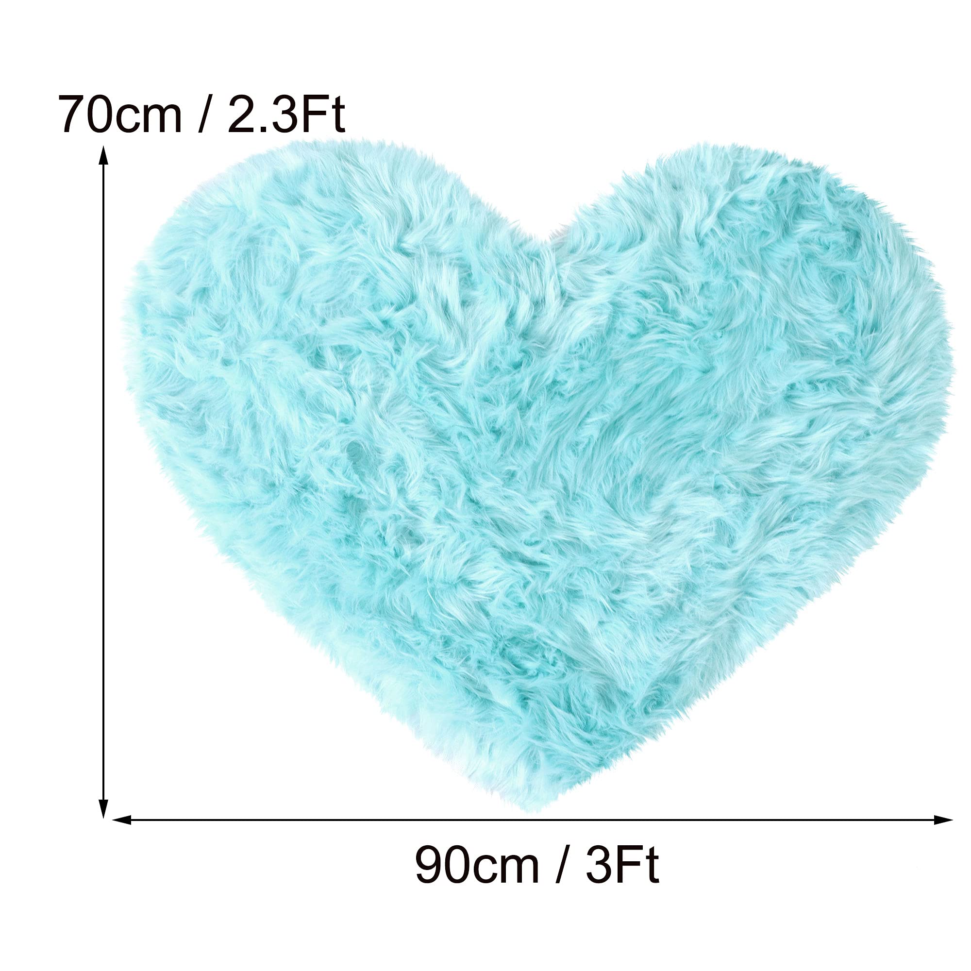 Foto 8 pulgar | Alfombra Azul Uxcell de Corazón-Venta Internacional