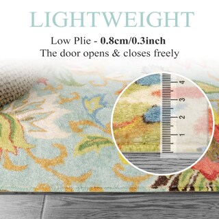 Foto 5 | Alfombra Lahome Con Estampado Floral Para Pasillo 60 X 150 Cm Lavable Y Antideslizante - Venta Internacional