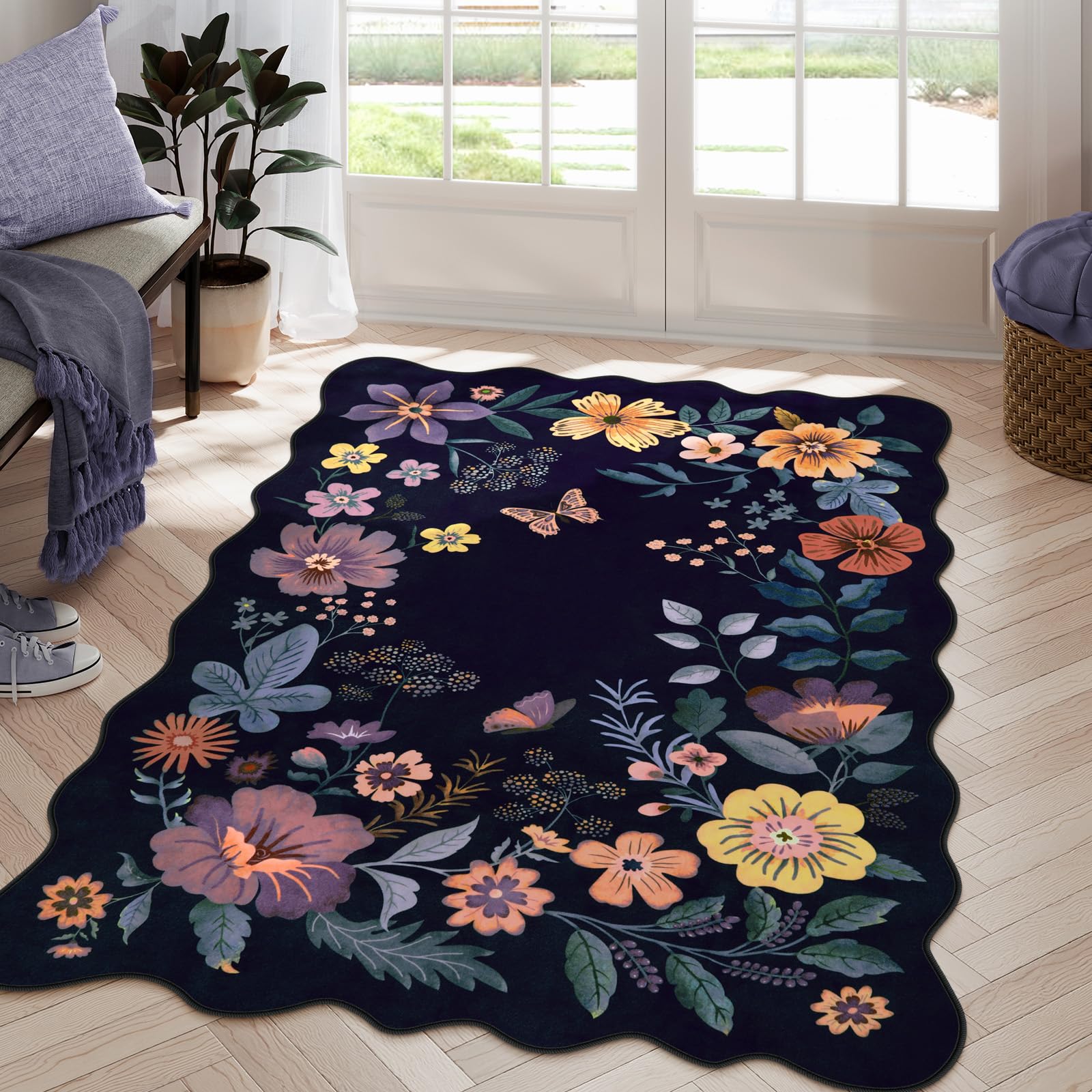 Foto 2 pulgar | Alfombra Lahome Floral de 120 X 180 cm- Venta Internacional