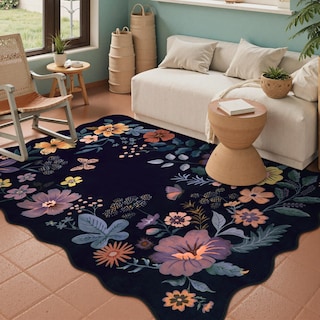 Foto 2 | Alfombra Lahome Floral de 120 X 180 cm- Venta Internacional
