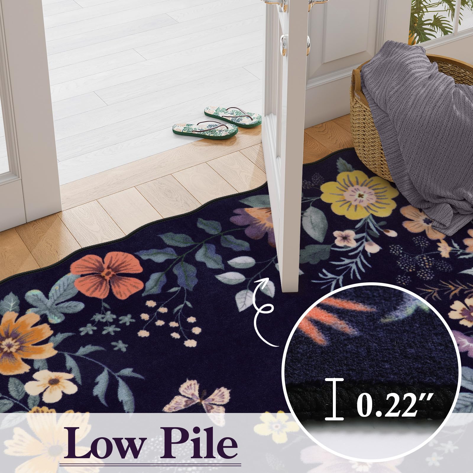 Foto 6 pulgar | Alfombra Lahome Floral de 120 X 180 cm- Venta Internacional