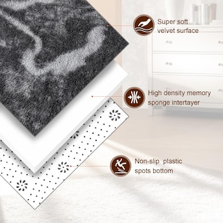 Foto 2 | Alfombra Twinnis Super Soft Shaggy 150 x 240 cm Gris - Venta Internacional