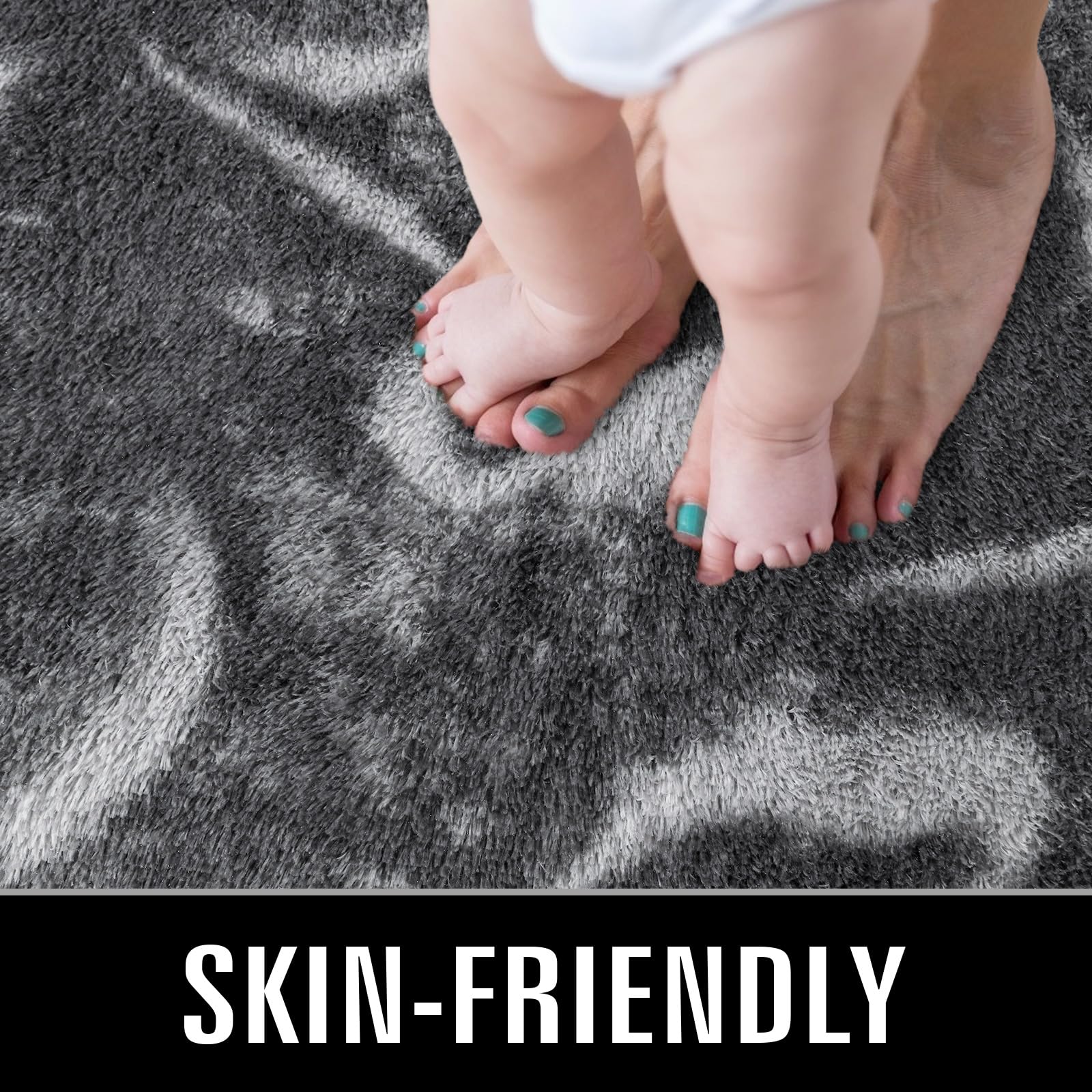 Foto 4 pulgar | Alfombra Twinnis Super Soft Shaggy 150 x 240 cm Gris - Venta Internacional