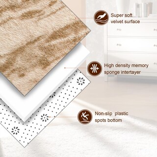 Foto 3 | Alfombra Twinnis Super Soft Shaggy 150 x 240 cm Beige - Venta Internacional