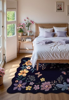 Foto 2 | Alfombra Lahome Floral 150 x 210 cm- Venta Internacional