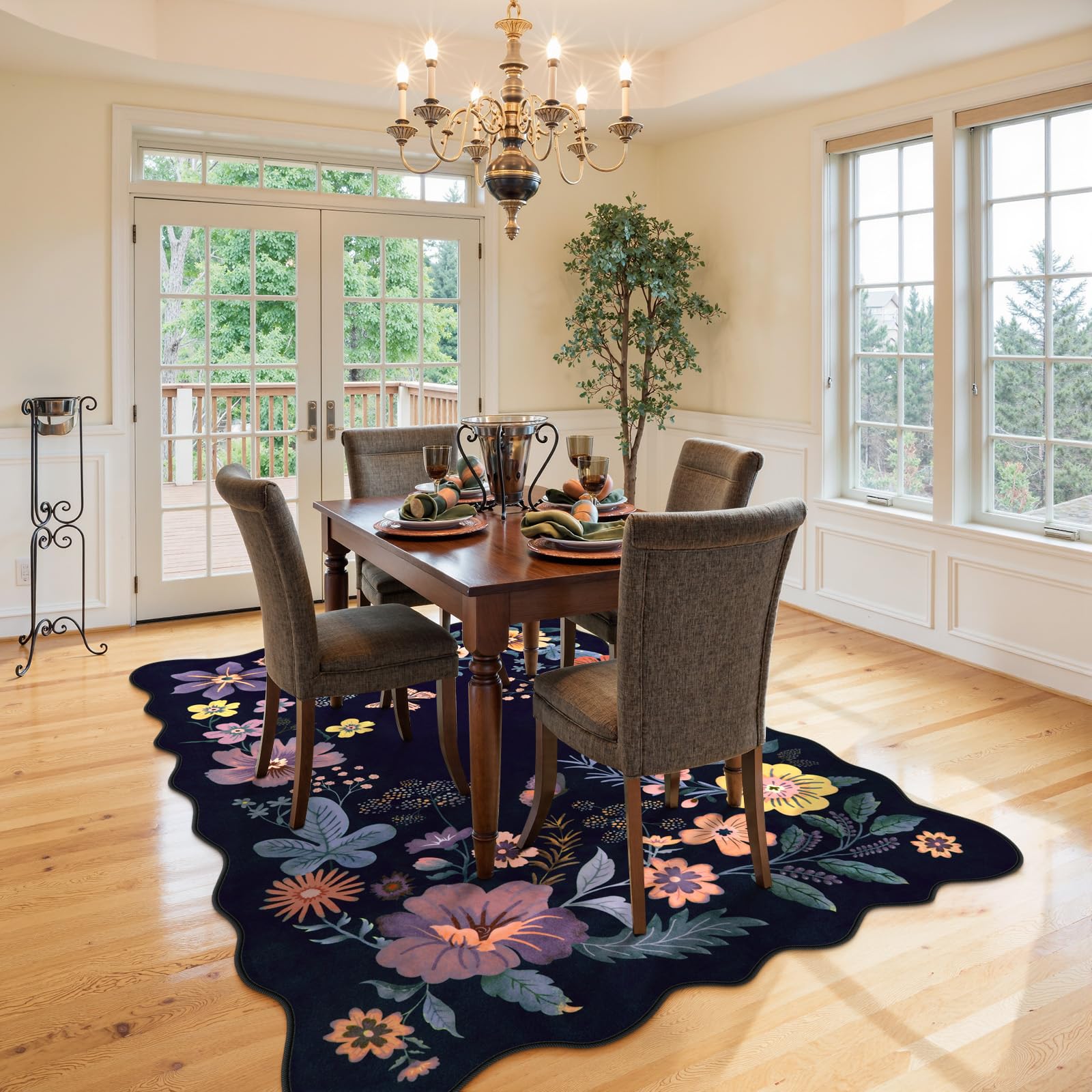 Foto 4 pulgar | Alfombra Lahome Floral 150 x 210 cm- Venta Internacional