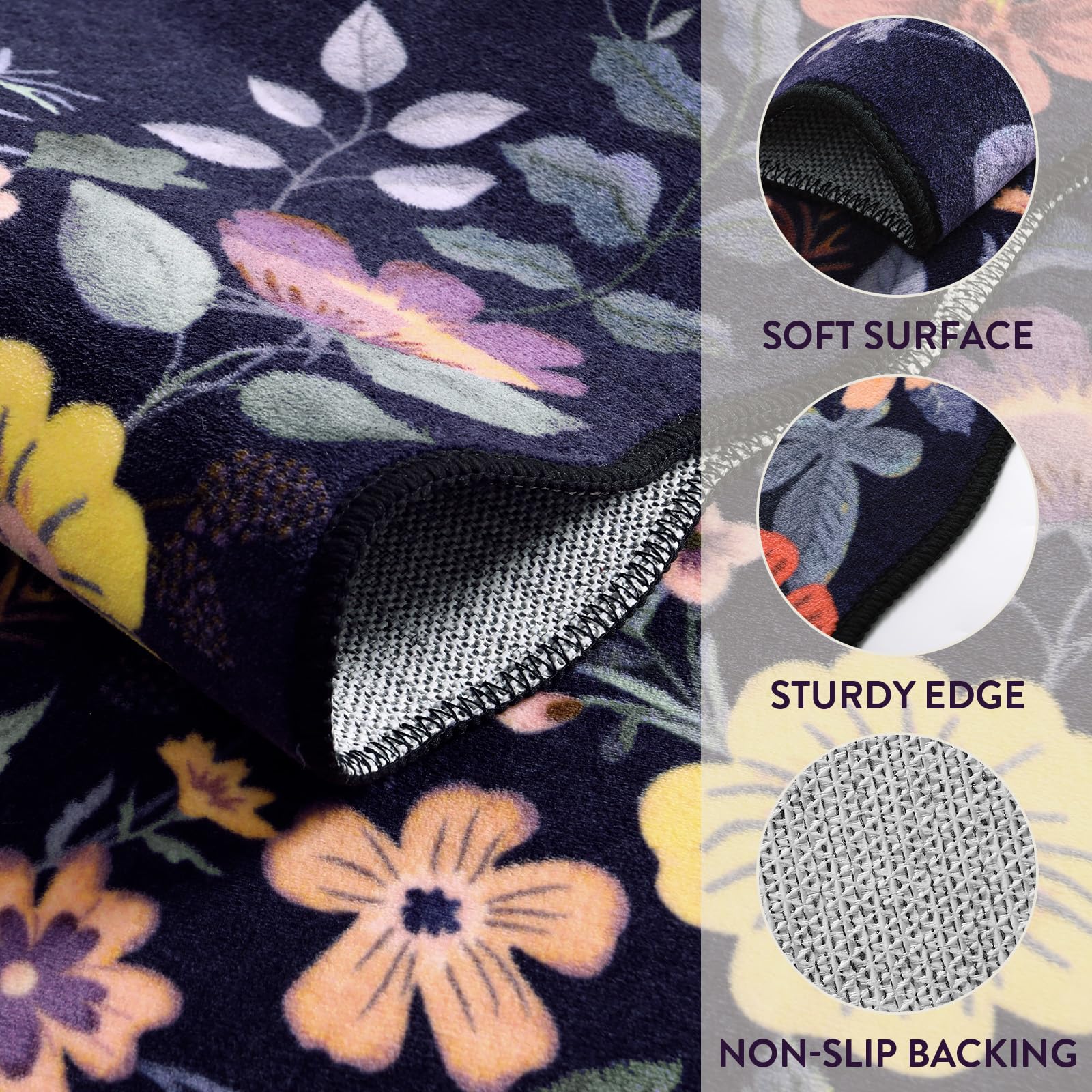 Foto 7 pulgar | Alfombra Lahome Floral 150 x 210 cm- Venta Internacional