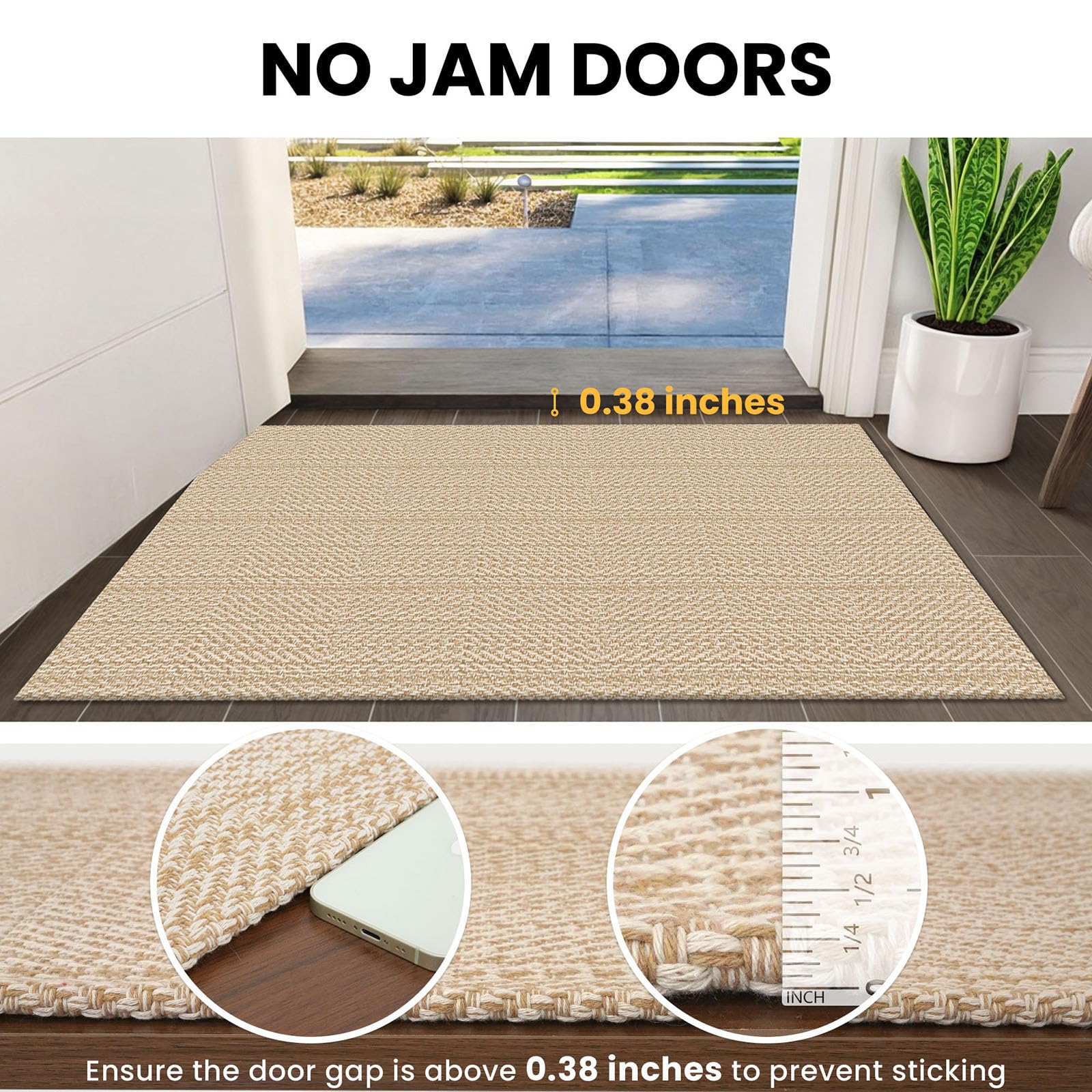 Foto 4 pulgar | Alfombra Lavable Iohouze 90 x 150 cm Antideslizante con Respaldo de Goma - Venta Internacional