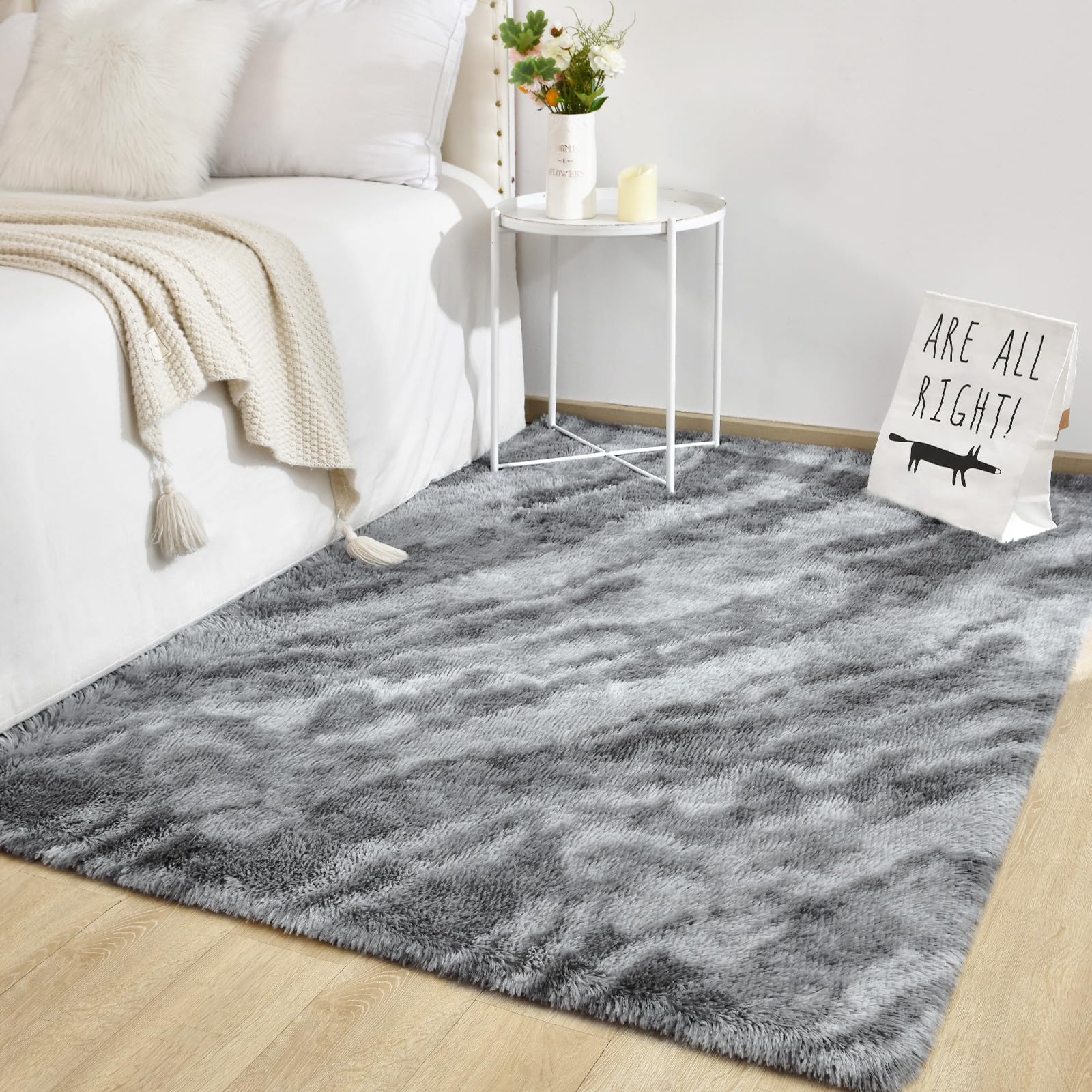 Alfombra Twinnis Super Soft Shaggy 150 x 240 cm Gris  - Venta Internacional