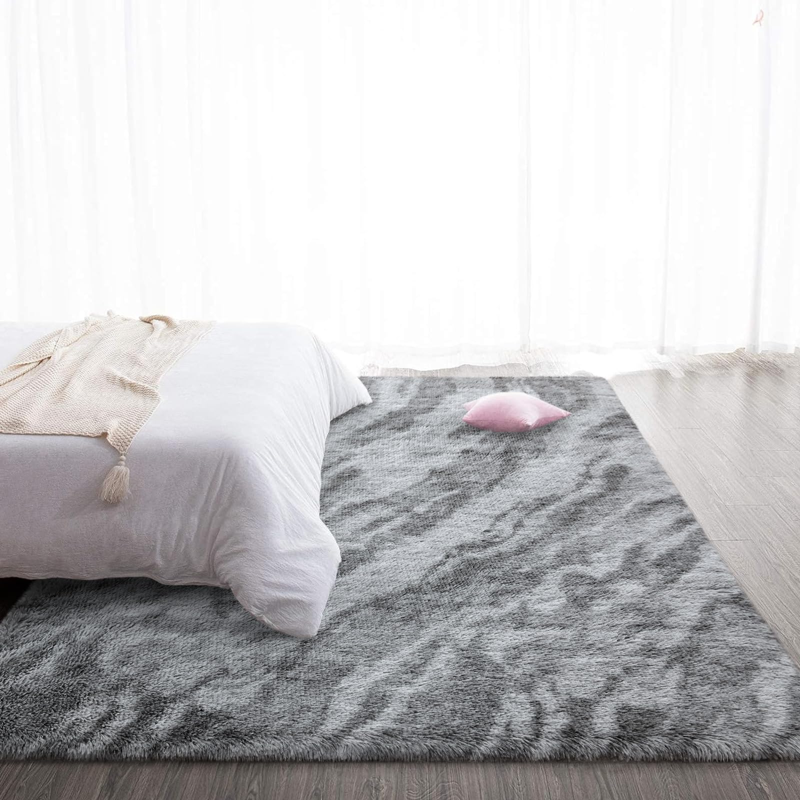 Foto 6 pulgar | Alfombra Twinnis Super Soft Shaggy 150 x 240 cm Gris  - Venta Internacional