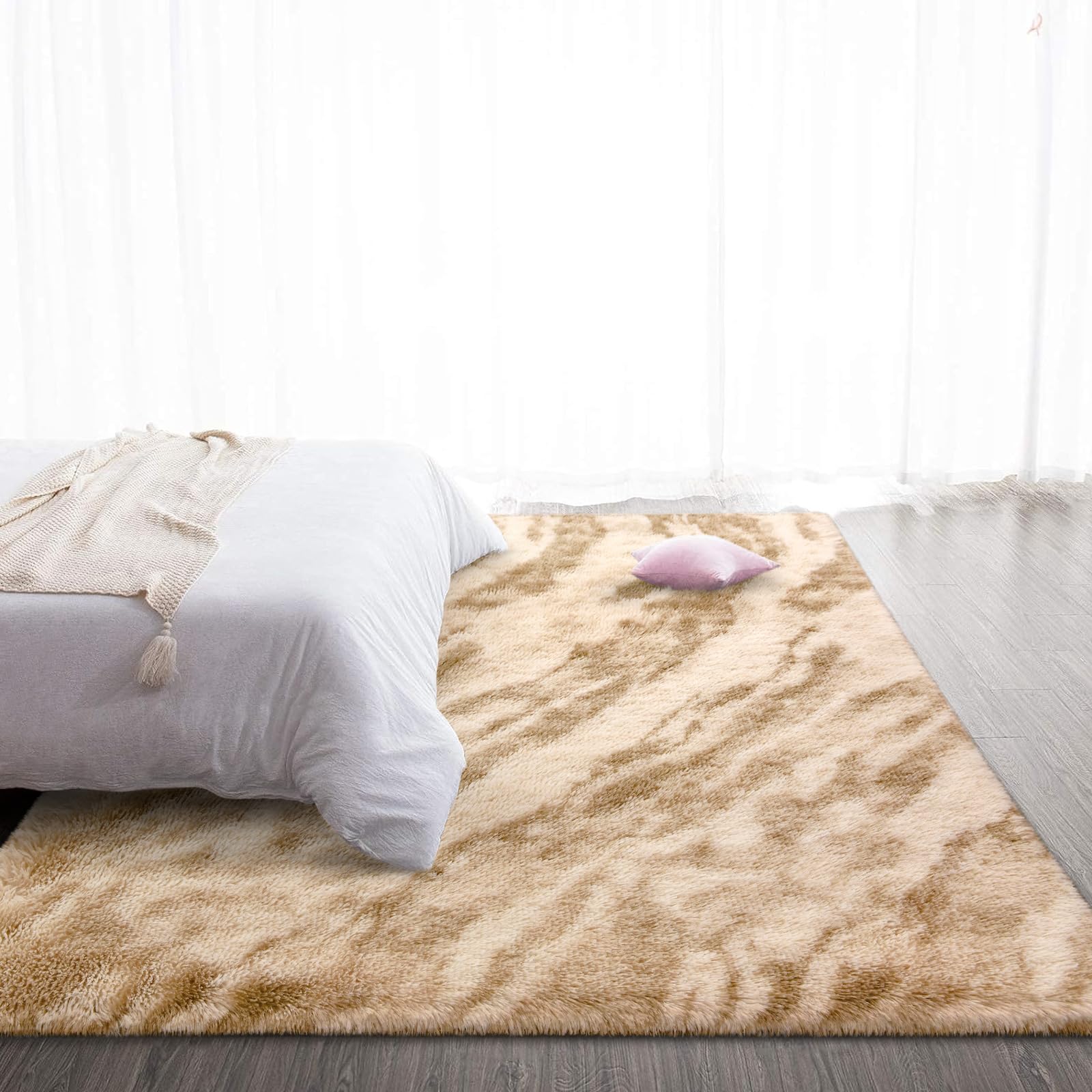 Foto 3 pulgar | Alfombra Twinnis Super Soft Shaggy 180 x 270 cm Beige - Venta Internacional