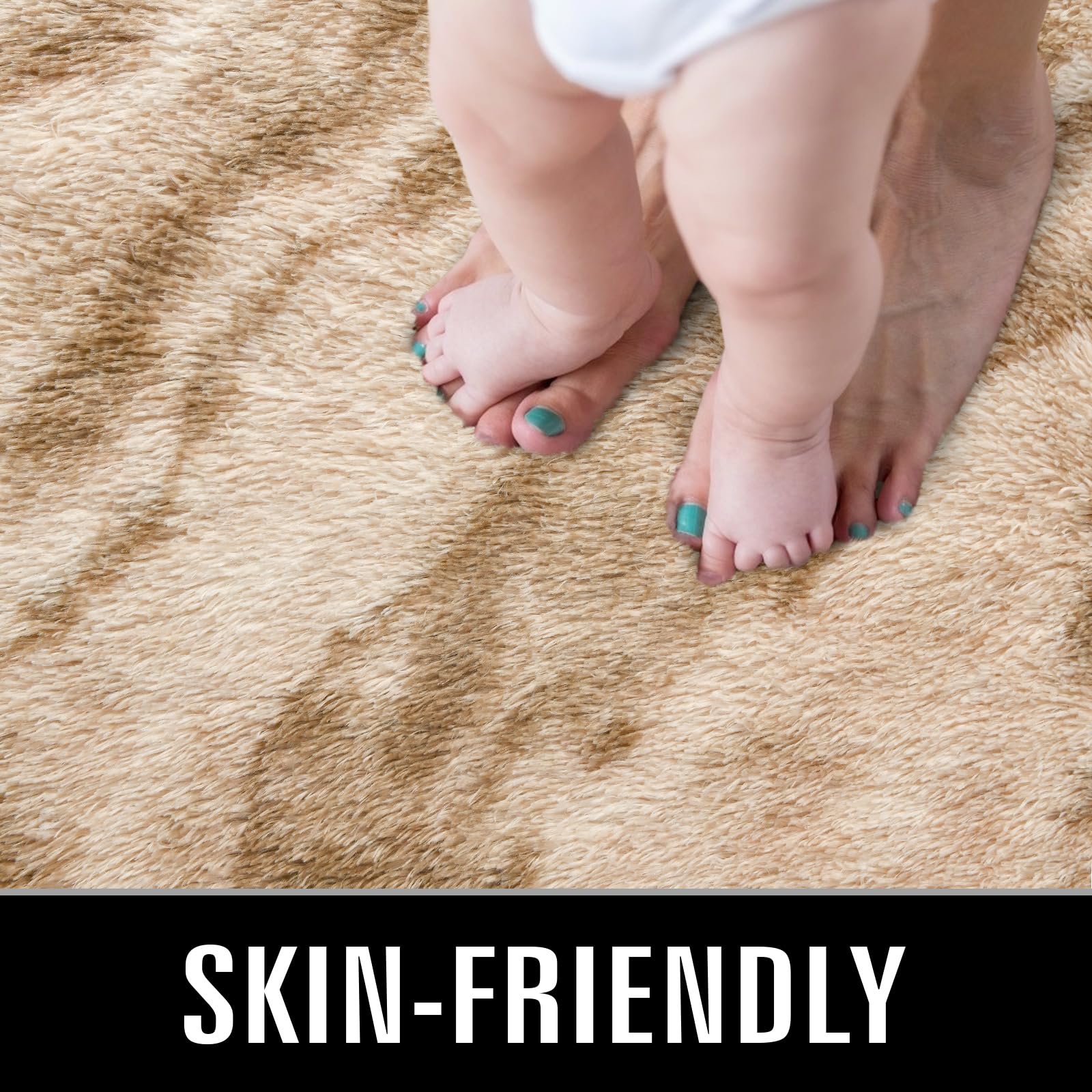 Foto 5 pulgar | Alfombra Twinnis Super Soft Shaggy 180 x 270 cm Beige - Venta Internacional