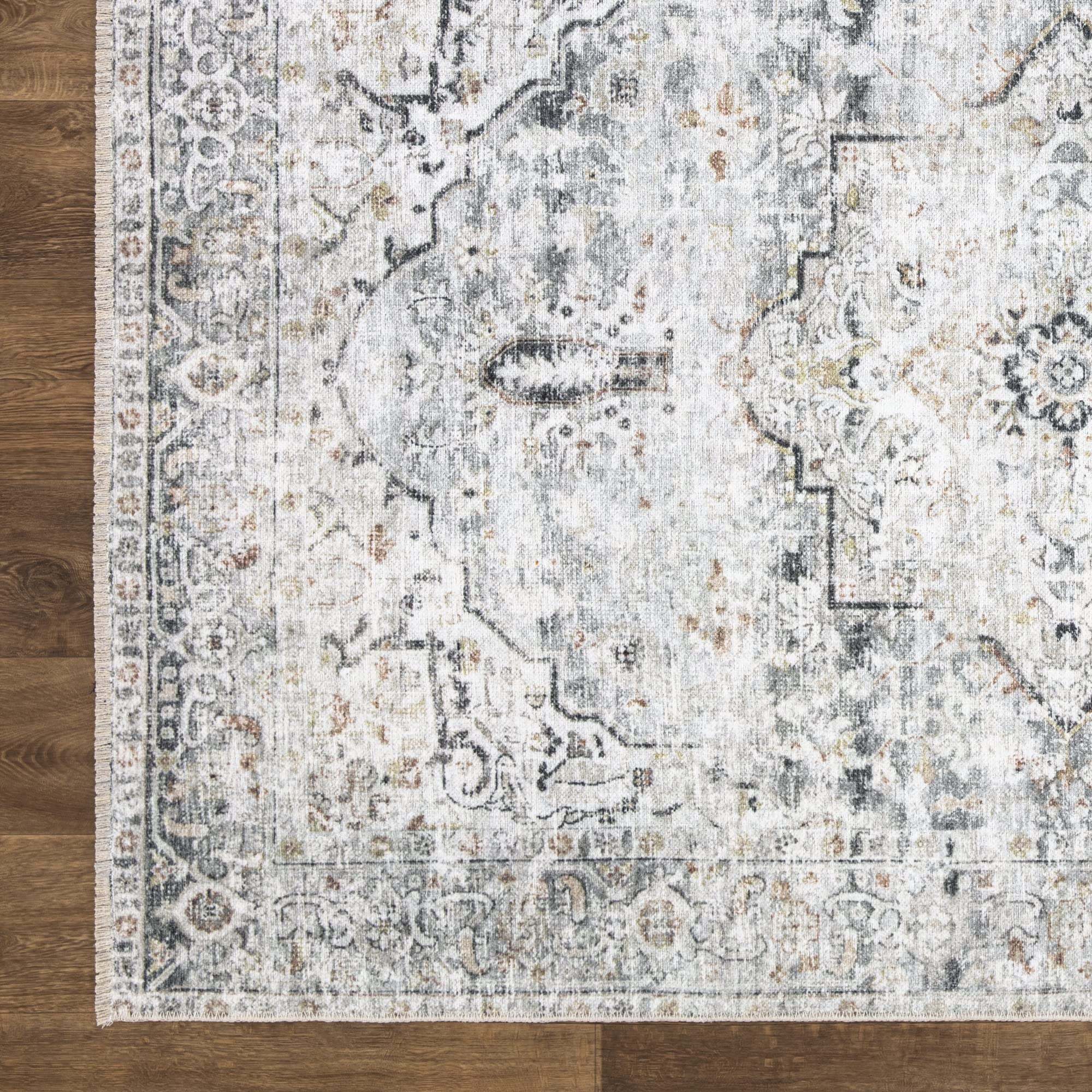 Foto 6 pulgar | Alfombras Area Rug Bloom, Lavables, Antideslizantes, 60 X 90 Cm, Color Marfil, Gris Y Caramelo - Venta Internacional.