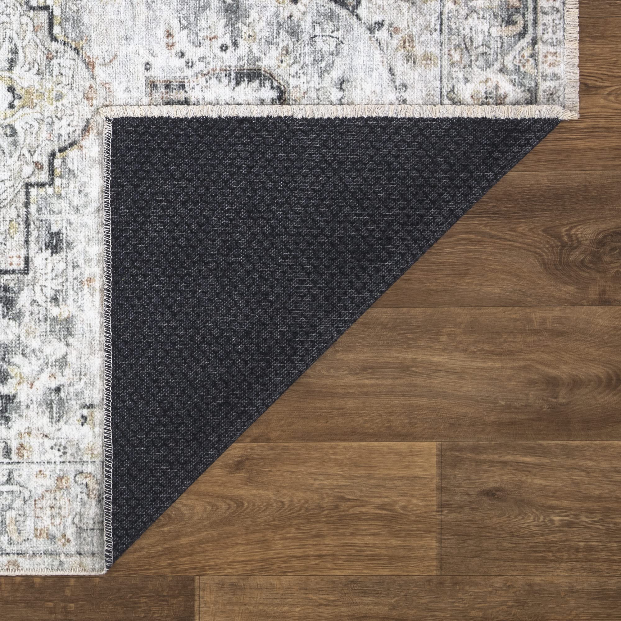 Foto 7 pulgar | Alfombras Area Rug Bloom, Lavables, Antideslizantes, 60 X 90 Cm, Color Marfil, Gris Y Caramelo - Venta Internacional.