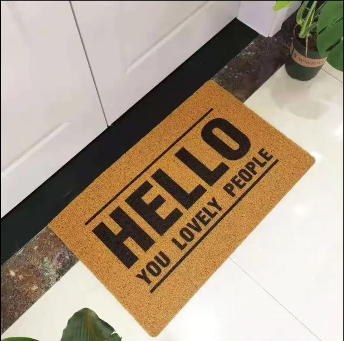 Foto 4 pulgar | Tapete de Entrada Hello Love People