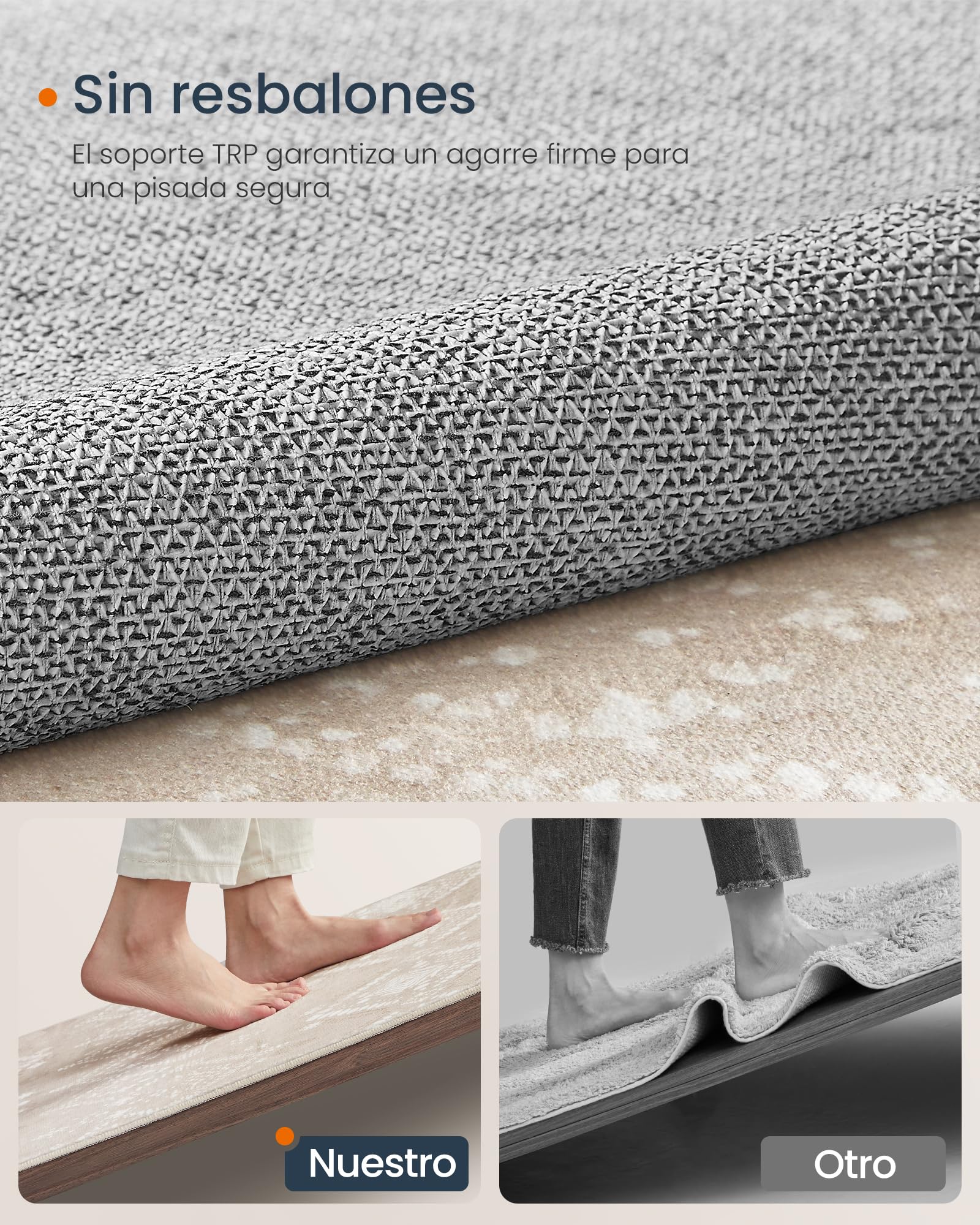 Foto 4 pulgar | Tapete Songmics Home Mtar024k01 61 x 92 cm Beige