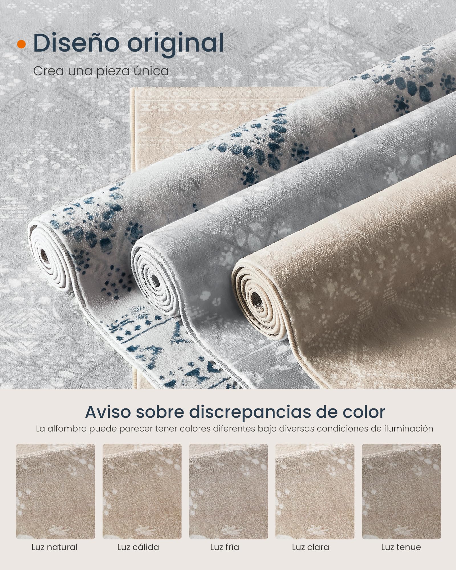 Foto 8 pulgar | Tapete Songmics Home Mtar024k01 61 x 92 cm Beige