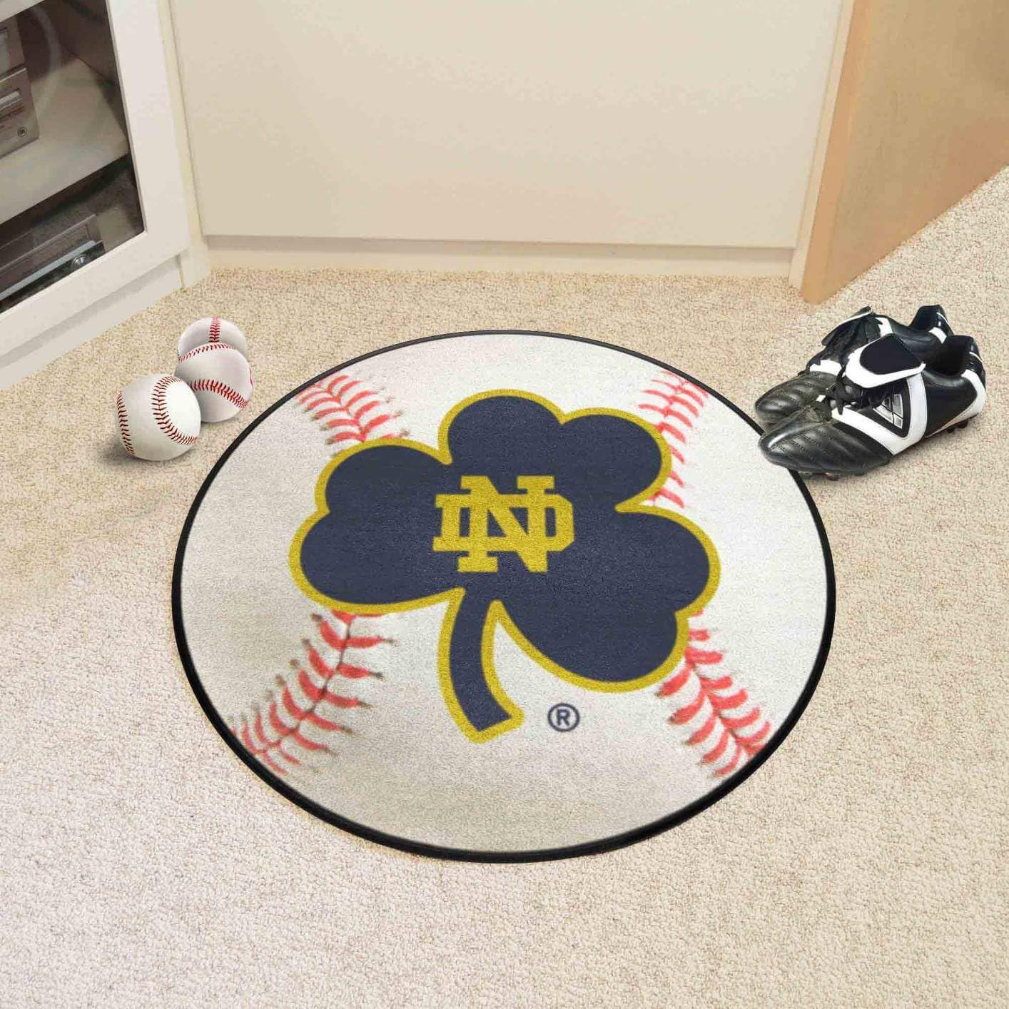 Foto 3 pulgar | Alfombra Fanmats Notre Dame Fighting Irish Baseball De 68 Cm De Diámetro - Venta Internacional.