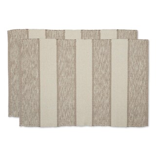 Foto 1 | Set De Alfombras Tejidas Dii Rayas Marrones 60 X 90 Cm- Venta Internacional.