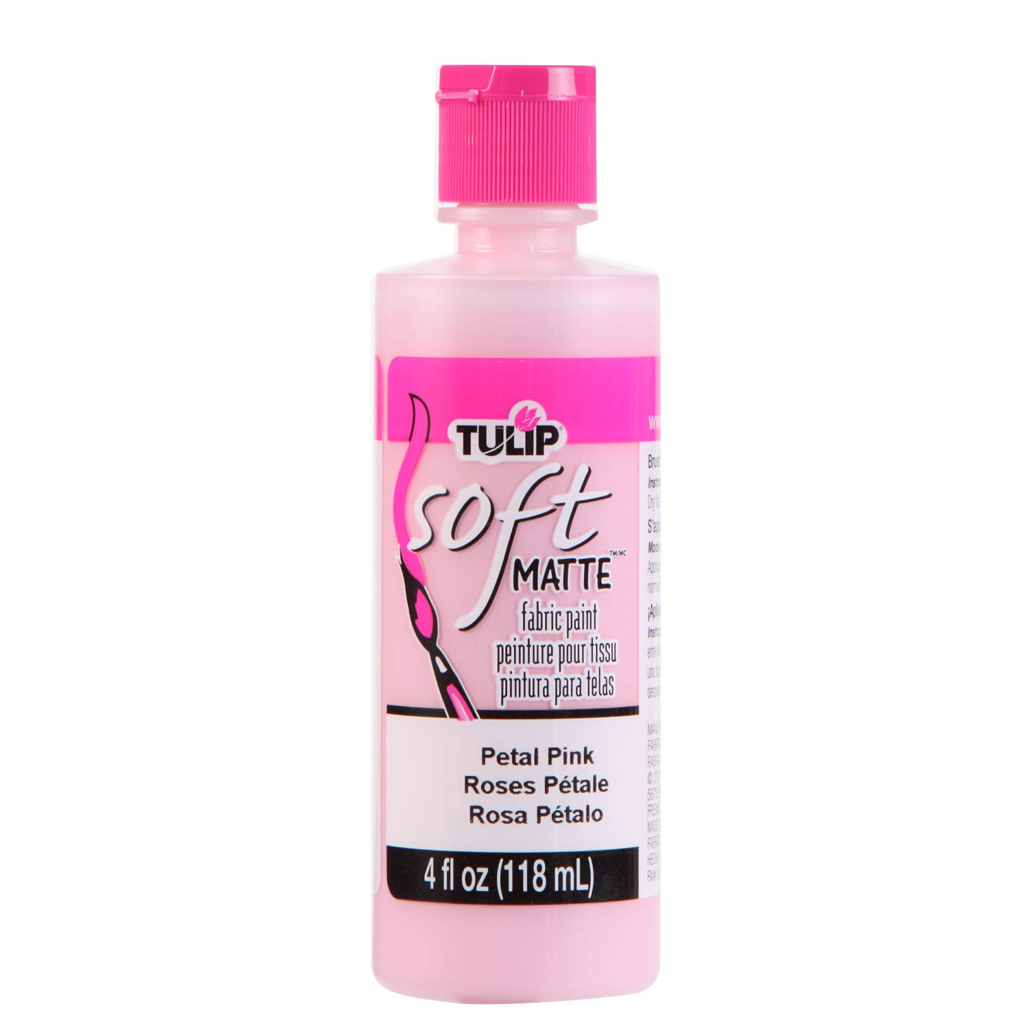 Pintura Para Tela Tulip 21729 Soft, 120 Ml, Pétalo Mate, Rosa - Venta Internacional.