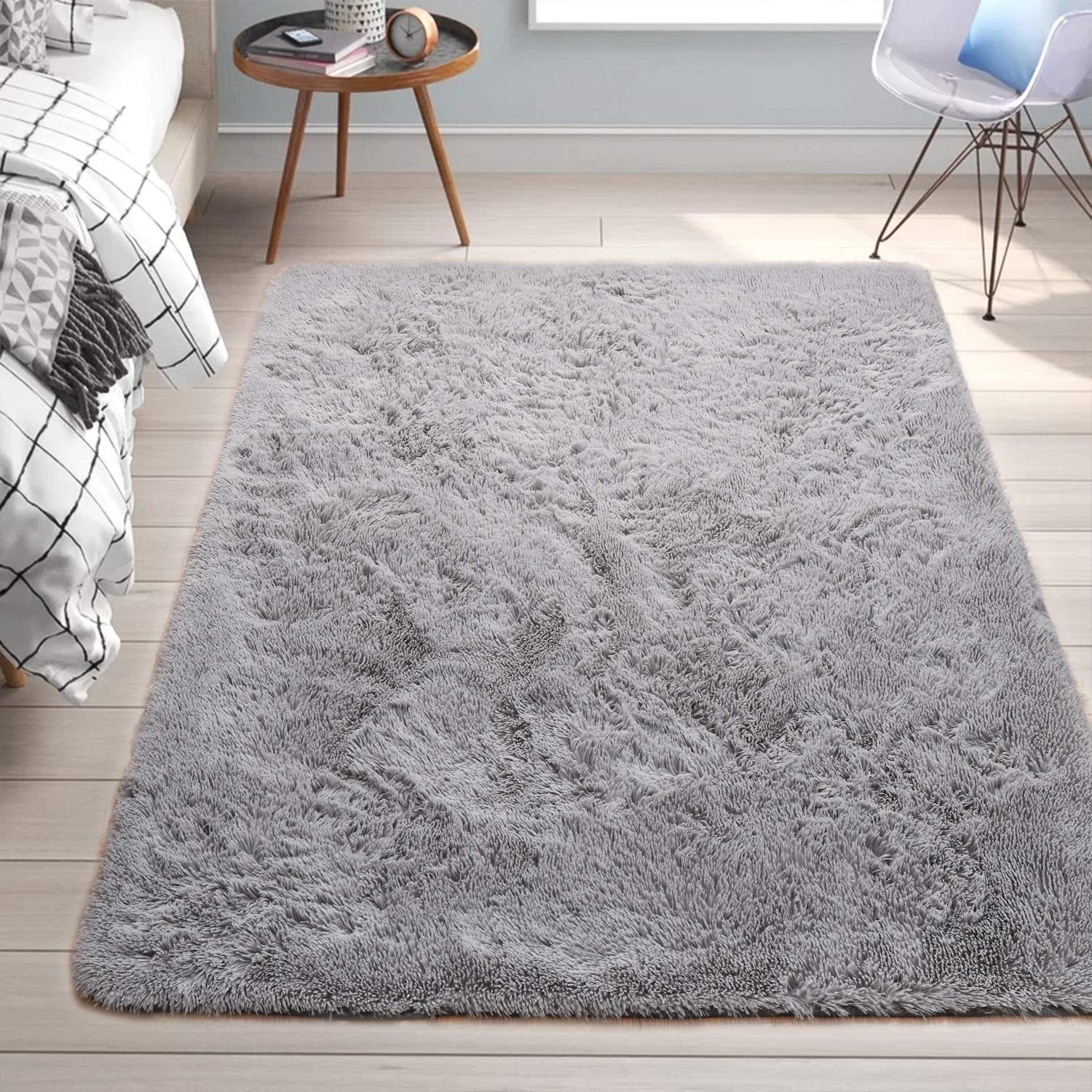 Foto 5 pulgar | Alfombra Merelax  Moderna  Suave Y Esponjosa  Peluda  120 X 180 Cm  Color Gris - Venta Internacional.