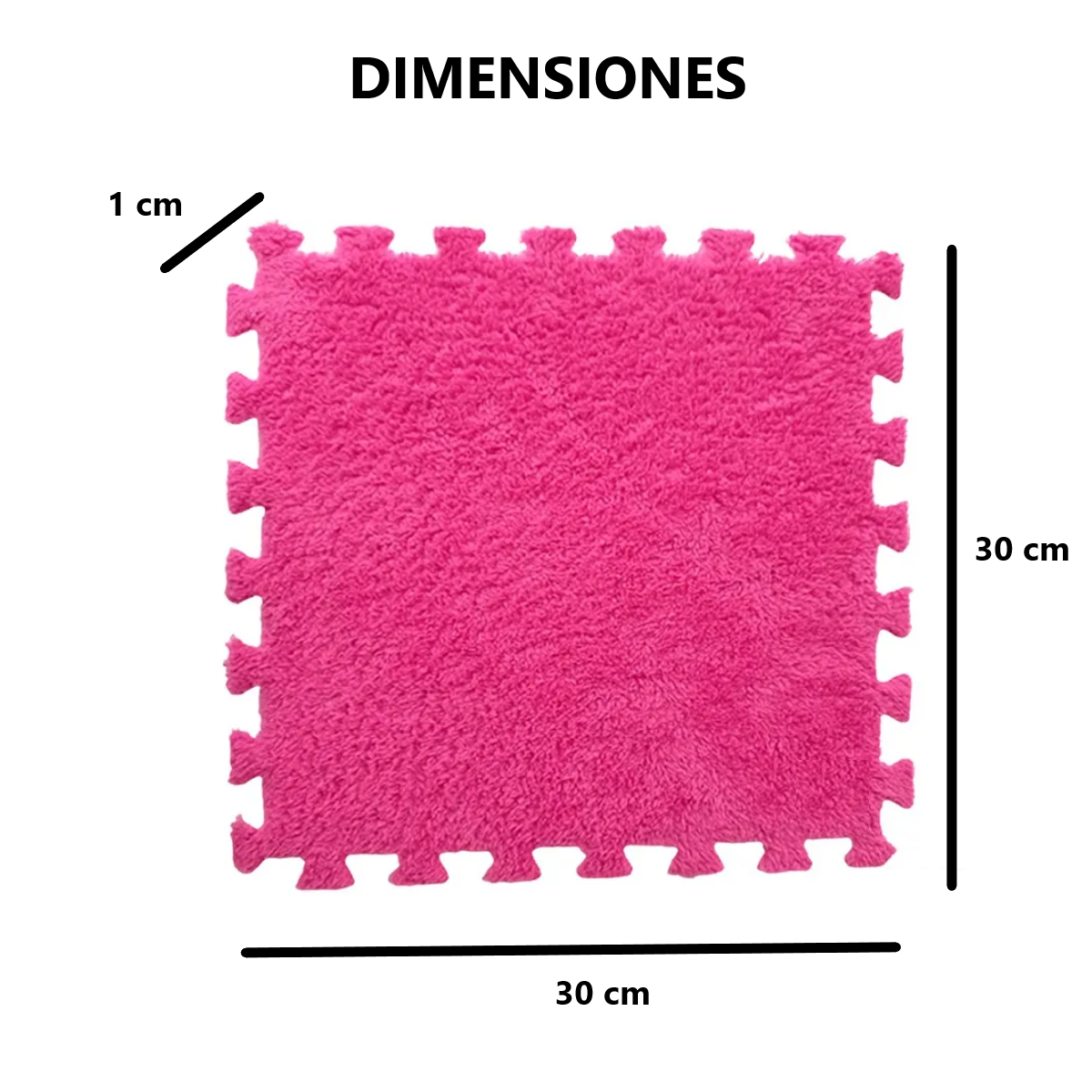 Foto 3 pulgar | Alfombra Tapete Infantil De Espuma Rompecabezas 10 Pzs 30x30 Rosa